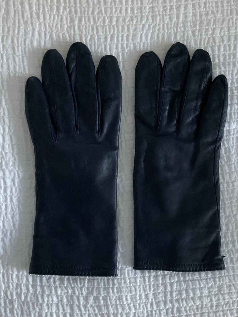 Grandoe Dark Navy Soft Leather Ladies Gloves Size 7 Lined